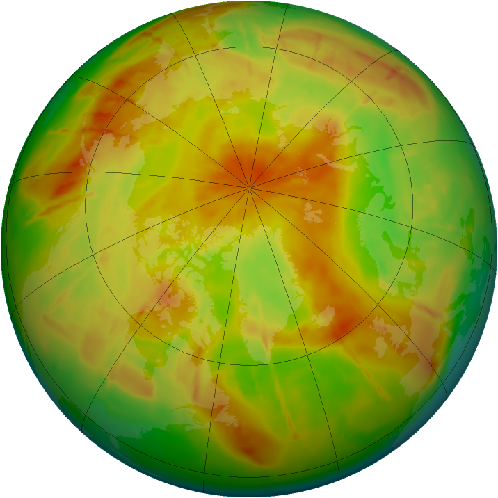 Arctic ozone map for 14 May 2010